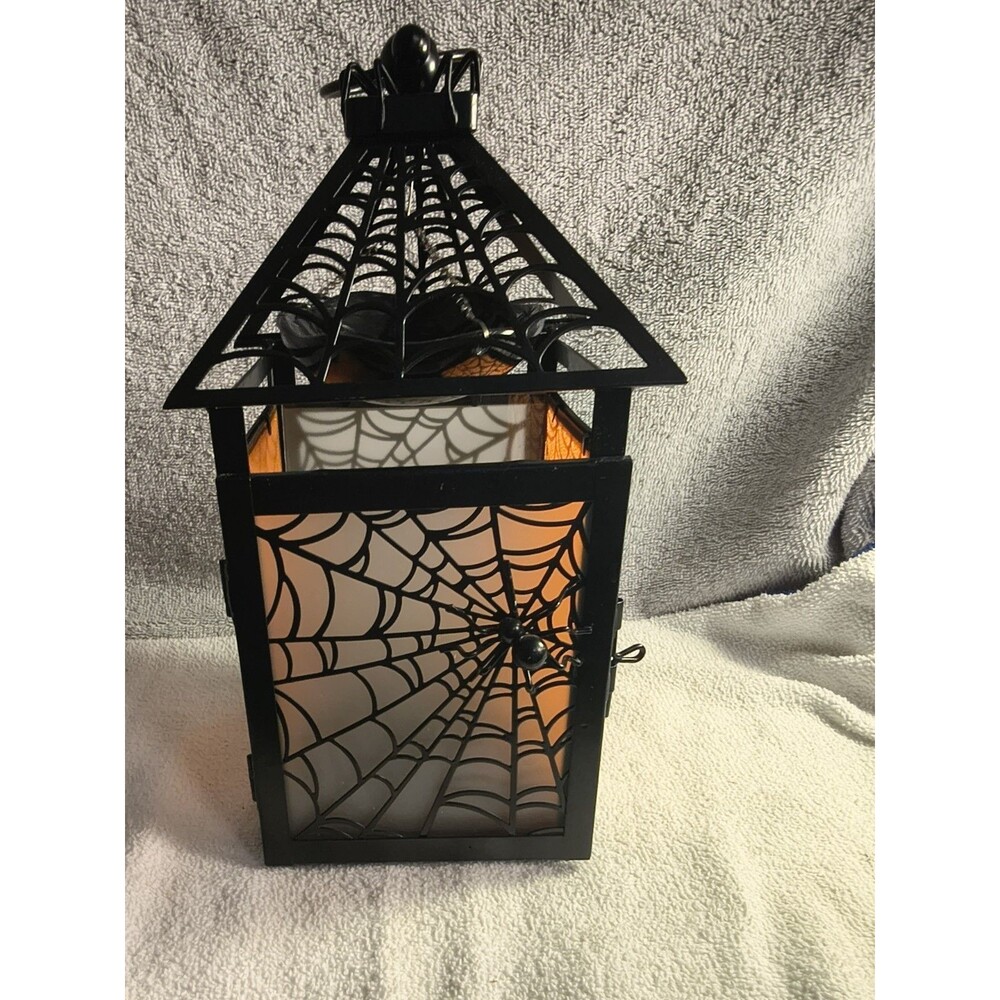 Yankee Candle Halloween Spider Web Lantern Tart Warmer Hanging Cauldron Black